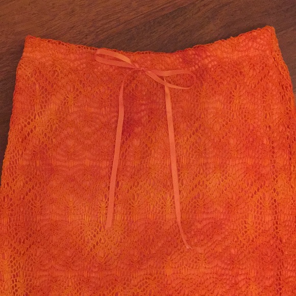 SOLD - One Clothing Orange Knit Skirt Medium - Picture 3 of 9